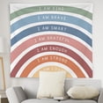 thumbnail image 2 of Boho Rainbow Inspirational Tapestry, I Am Kind Daily Affirmation Tapestry Wall Hanging, Motivational Positive Quotes Wall Blanket Decor for Home Bedroom Living Room Office, 50x60 Inch, 2 of 6