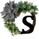 thumbnail image 1 of Xihbxyly Corona con Letras Del Alfabeto, Colgador de Madera para Puerta, Diseño de Lazo, Decoración Versátil para El Hogar, Boda, Regalo de Inauguración, 38 Cm, Decoración de Pared de Temporada., 1 of 1