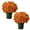 Orange-red, variant on 10 Bundles Artificial Mums For Outdoors Fall,Fall Fakeflowers For Outside,Artificial Mums For Outdoors,Fake Mums,Fall Decorations For Outside Home Planter Window Porch Patio Front Door Decoration