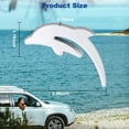 thumbnail image 3 of 2 Pcs Dolphin Decal Cute Girly Decoration for Car Accessories Vehicle Laptop and Home Bling Stickers Zinc Alloy Silver, 3 of 8