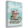 thumbnail image 3 of Christmas Christmas Owl Sled - Framed Gallery Wrapped Holiday Canvas - 27 x 41 - White Frame, 3 of 8