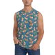 thumbnail image 1 of Fotbe Corgi with Flowers Men's Camiseta sin Mangas Estampada para Hombres, Playera Casual para Gimnasio, Entrenamiento, Playa-X-Large, 1 of 7
