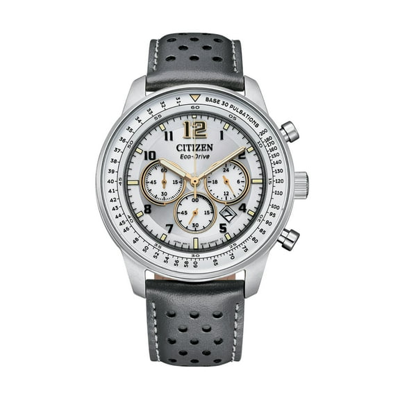Citizen Eco-Drive Men's Gray Strap Chronograph Watch - CA4500-24H