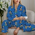thumbnail image 6 of Daiia Skater Dog for Women's Long-Sleeved Pajama Set – Soft & Comfortable Sleepwear Button-Up Pajamas Cozy Lounge Wear-Medium, 6 of 7