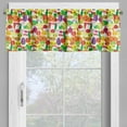 thumbnail image 4 of Ambesonne Vegetables Valance & Curtain, Smile Kawaii Veggies, 55"x36", Multicolor, 4 of 7