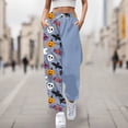 thumbnail image 2 of WILLBEST Pantalones Casuales para Mujer, Cómodos Pantalones Deportivos con Estampado de Halloween, Pantalones Elásticos Suaves para Uso Diario y Actividades de Ocio. Extra Grande, 2 of 4