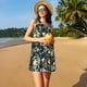 thumbnail image 3 of Balery Watercolor Floral Vestidos de verano para mujer con estampado: vestido holgado sin mangas, vestido playero informal y cómodo para días calurosos., 3 of 7