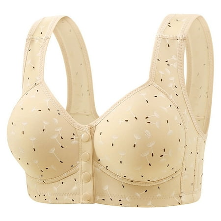 Juslio Minimizer Bras for Women Athletic Wirefree Comfortable Solid Vest Breasted Bra