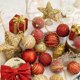 thumbnail image 5 of Bola de Navidad pintada a mano, dorada, plateada, champán, estrellas brillantes, árbol de Navidad, decoración para colgar en la ventana, pequeños regalos, juguetes, 5 of 5