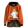 thumbnail image 5 of FASHOFT Halloween Sweatshirt for Women Cute Ghost Graphic Oversized Hoodie Causal Holiday Tops Long Sleeve Pullover Black L, 5 of 5