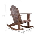 thumbnail image 5 of HomeRoots 352167 Classic Style Wooden Rocker Chair with Slated Backrest, Brown, 5 of 5