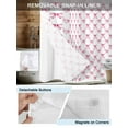thumbnail image 3 of No Hook Cloth Fabric Shower Curtain with Snap in Liner, Cute Pink Bow Waterproof Shower Curtains Set with See Through Top Window, White Sweet Modern Watercolor Bath Curtains Shower 36"x72", 3 of 6