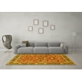 thumbnail image 3 of Ahgly Company Indoor Round Persian Yellow Traditional Area Rugs, 5' Round, 3 of 4