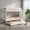 White, variant on Demi Bonn Home Wood Bunk Bed with Guard Rail and 4-step Storage Stairs, Twin Bunk Beds, No Box Spring Needed, Gray