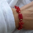 thumbnail image 2 of Genuine Coral Bracelet Red Boho Bracelet Coral Bracelet Red Coral Bracelet Gemstone Bracelet Yoga Bracelet Fertility Bracelet, 2 of 6