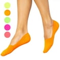 thumbnail image 2 of 9 Pairs Neon Womens Low Cut No Show Socks Liner Boat Cover Footies Colors 9-11, 2 of 6
