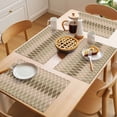 thumbnail image 5 of Abstract Art Placemats Set of 6, Brown Khaki Ombre Geometric Wavy Lines Non-Slip Place Mats Washable Table Mats for Kitchen Dining Table Decorations Indoor/Outdoor, 5 of 9