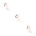 thumbnail image 3 of Destyer Support de Cellulaire Chat Mignon 1/2/3/5 Tablettes Bureau Voiture Support Ventouse Universel Blanc 3 Pcs, 3 of 6