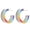 Silver, variant on Rainbow LGBT Pride Earrings Stainless Steel Rainbow Huggie Ear Studs for Women Gay Lesbian Pride Earrings Jewelry Gold