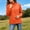 🔥 Orange, variant on TTJ Stand Collar Thin Zip Up Outdoor Jacket For Women, Lightweight Wind Resistant Long Sleeve Casual Windbreaker, Breathable Compact Daily Walking Camping Outer Layer Red L