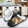thumbnail image 3 of Women's Men's Slippers, Non-Slip Travel Unisex Fleece House Shoes An Eagles, 3 of 7