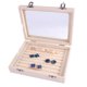 thumbnail image 1 of Caja de joyería para anillos con tapa de cristal, caja de almacenamiento de terciopelo, 1 of 5