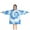 Blue Tie Dye, variant on Colorful Tie Dye Pattern Blanket Hoodies for Kids 6-13YR Oversize Wearable Blanket Hoodies for Boys Girls Teens