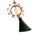 thumbnail image 3 of jiaping Wood Buddha Car Hanging Pendant with Tassel 21.6inch Long Interior Accessory Dark Green Tassels, 3 of 9
