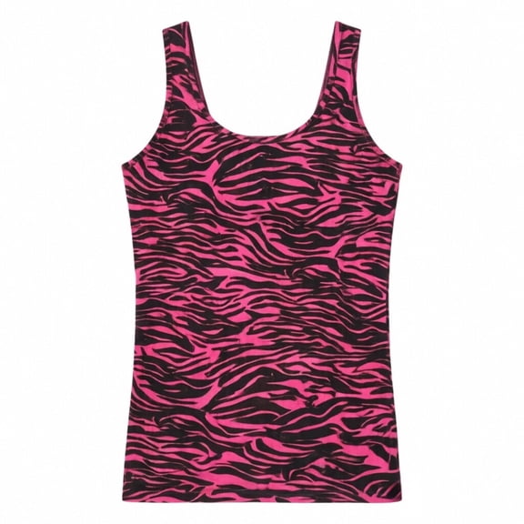 Norvella Womens Zebra Print Tank Tops Scoop Neck Spaghetti Strap Sleeveless Fitted Longline Y2K Camisoles Going Out Blouses