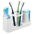thumbnail image 3 of mDesign Plastic Bathroom Countertop Toothbrush Storage Organizer Stand - White, 3 of 6