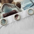thumbnail image 4 of Feelyou Bear Riding Shark Black Out Curtains for Kids, Kawaii Cartoon Animal Curtains Pack of 2 (42x63 Each), Cute Sealife Bedroom Curtains, Curtains and Drapes Room Decor, 4 of 6