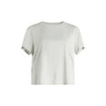 thumbnail image 6 of Free Assembly Women's and Women's Plus Cotton Cropped Boxy Tee with Short Sleeves, Sizes XS-4X, 6 of 6