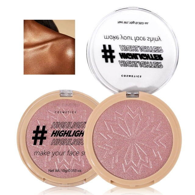 5 Color Highlight Powder Face Brightening And Contouring To Set Makeup Long Lasting Highlight Powder Makeup 10G, Maquillage Highlights