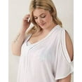 thumbnail image 3 of Women's Raisins Curve G840098 Plus Size Cover Ups Tranquilo Caftan (White 1X), 3 of 4