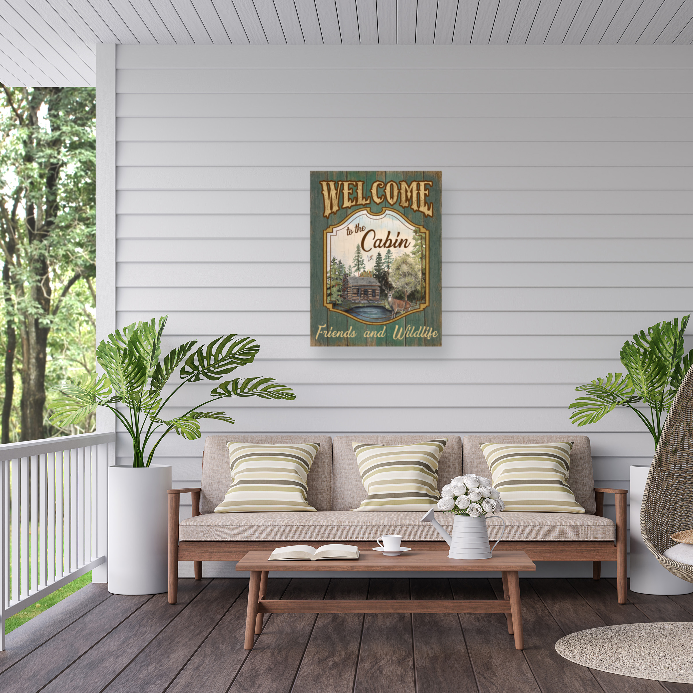 Jean Plout 'Wilderness Lodge 25' Outdoor Canvas 19x14