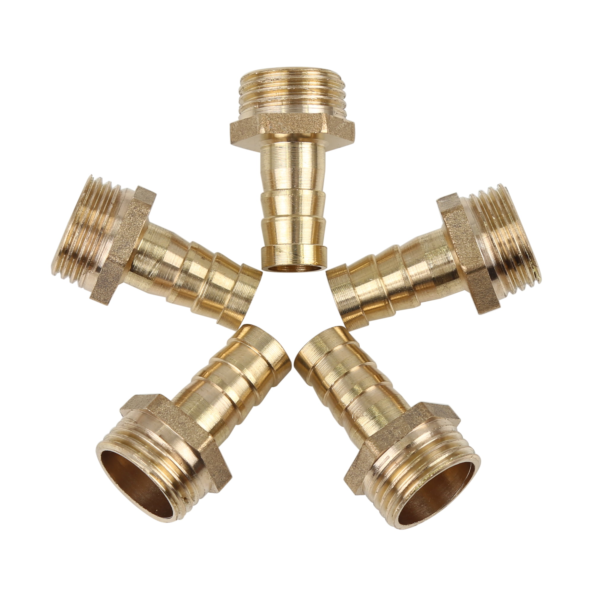 BRASS PIPE FITTING BARBED HOSETAIL JOINER TUBING CONNECTOR AIR WATER FUEL GAS 