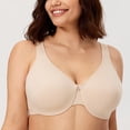thumbnail image 2 of Bra CALVENA Minizer para mujer, cobertura total, color beige 42DD, 2 of 7