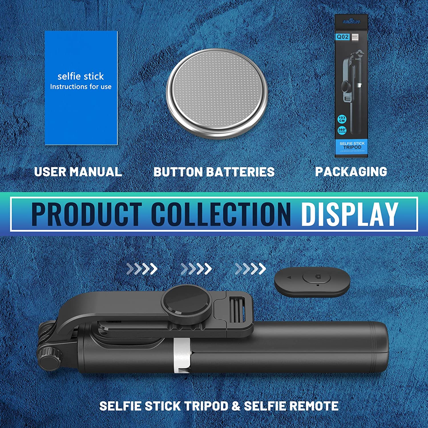 delpattern 40-Inch Selfie Stick Tripod with Bluetooth Remote photo 7