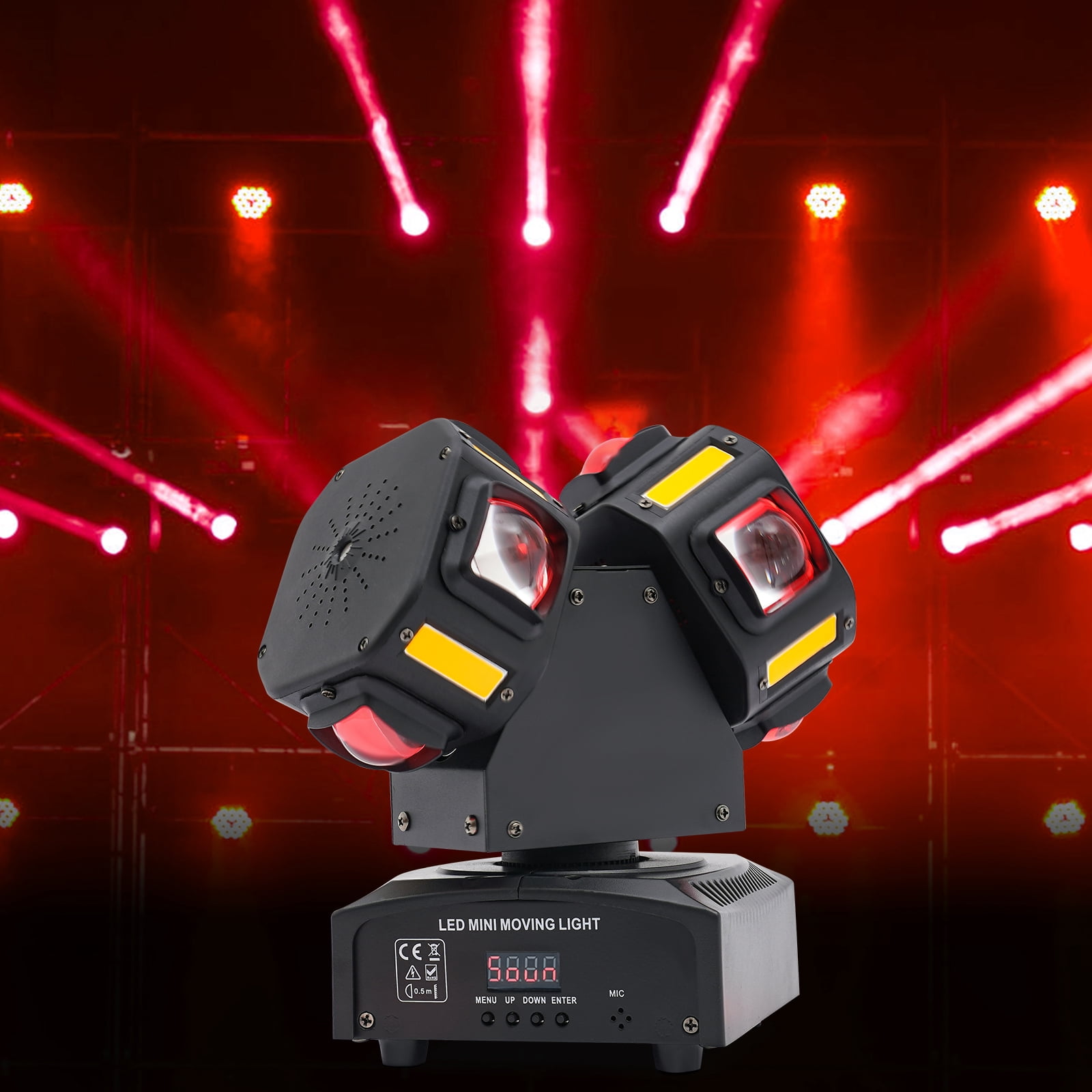 Wildnix RGB Stage Lights with High Precision Scanning, Adjustable Lighting Speed, DMX512 Control, Ideal for Parties and Events