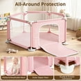 thumbnail image 4 of Baby Playpen, Travel Baby Playards, Baby Play Yard, 6Panels Portable Infant Play Game Area,Pink, 4 of 7