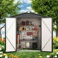 thumbnail image 2 of Lockable Lofka 6x4 ft Shed&Outdoor Storage Clearance  - All-Weather Resistant Garden Shed , Grey, 2 of 8