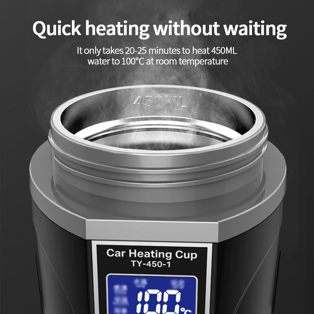 Houkiper Stainless Steel Car Heating Cup Electric Water heating bottle