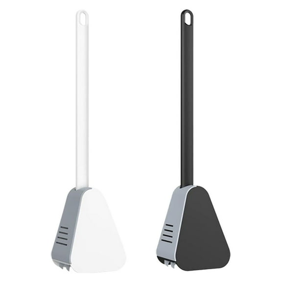 LACKUST Bowl Brush and Holder with Base Clearance,Wall Hanging Soft Plastic Toilet Brush Without Dead Ends,Multicolor