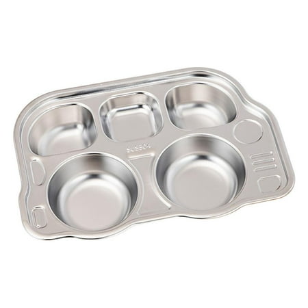

Famure Stainless Steel Divided Plates|Unbreakable Dinner Plates for Kids|Cute Shape Kids Divided Plates for Picky Eaters Lunch Camping