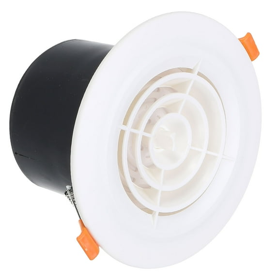 Uxcell 4 Inch Round Air Vent Spring Loaded, ABS Adjustable Air Diffuser with Louver Grille for Home Office, White