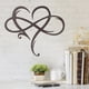 thumbnail image 2 of Decoración de pared de acero con corazón infinito, arte de pared de metal, adornos de dormitorio en casa, letrero de pared de amor para decoración de boda en casa, 14x11 pulgadas 35x29cm Muyoka Hogar, 2 of 4
