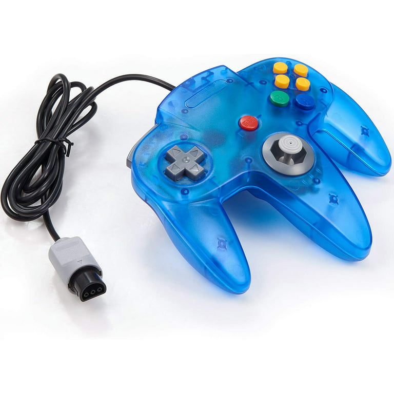 Miadore 2Pack Classic N64 Controller, Wired N64 Gamepad with Upgraded  Joystick Remote for N64 Video Games System(Clear Blue+Orange)