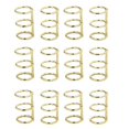 thumbnail image 1 of 12 Pcs 3 Ring Book Rings Leaf Binders Office Book Rings Snap Split Hinged 20mm Inner Diameter Book Ring Gold, 1 of 6