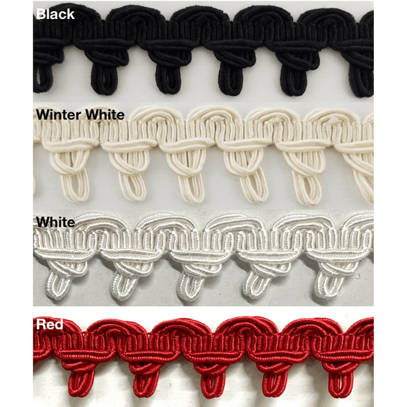 7/8" Designer Braid Gimp Trimming - 12 Continuous Yards - Color Options!