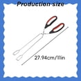 thumbnail image 3 of Stainless Steel Scissor Cooking Tongs, Kitchen Cooking Tongs, Wire Metal Tongs for Cooking, Heat Resistant, Small Scissor tong for BBQ, Grilling, Hot Food, with Silicone Handle, 11 Inch, 3 of 7